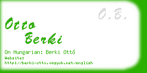 otto berki business card