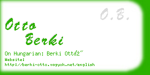 otto berki business card
